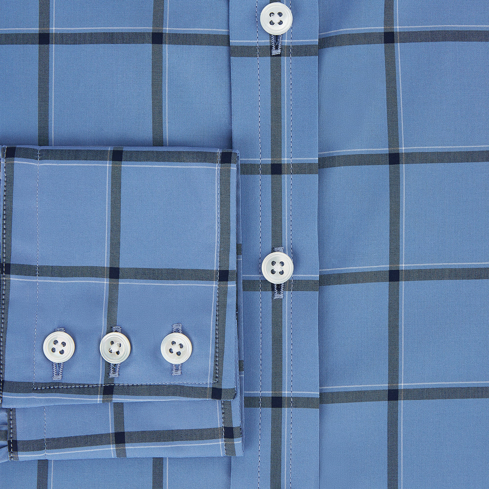 Colony Blue Grid Check Mayfair Shirt