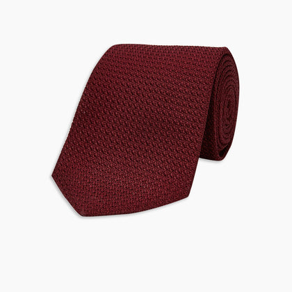 Plain Woven Grenadine Silk Tie Image 4
