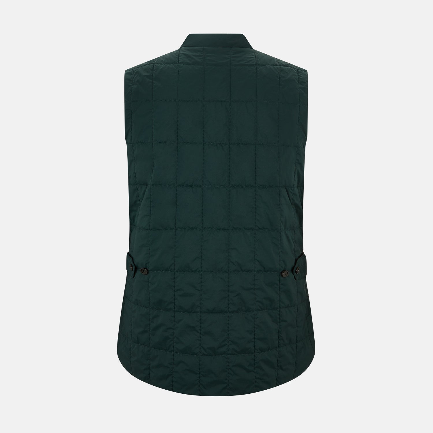 View 3 of product QUILTED VEST ZIP PKTS,BACK WAIST STRAPS FOREST GRN