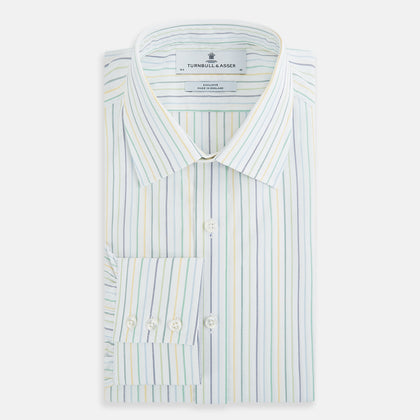 Multi Tone Double Pinstripe Mayfair Shirt Image 4