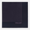View 3 of product Navy and Purple Stripe Silk Pocket Square