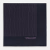 Navy and Purple Stripe Silk Pocket Square