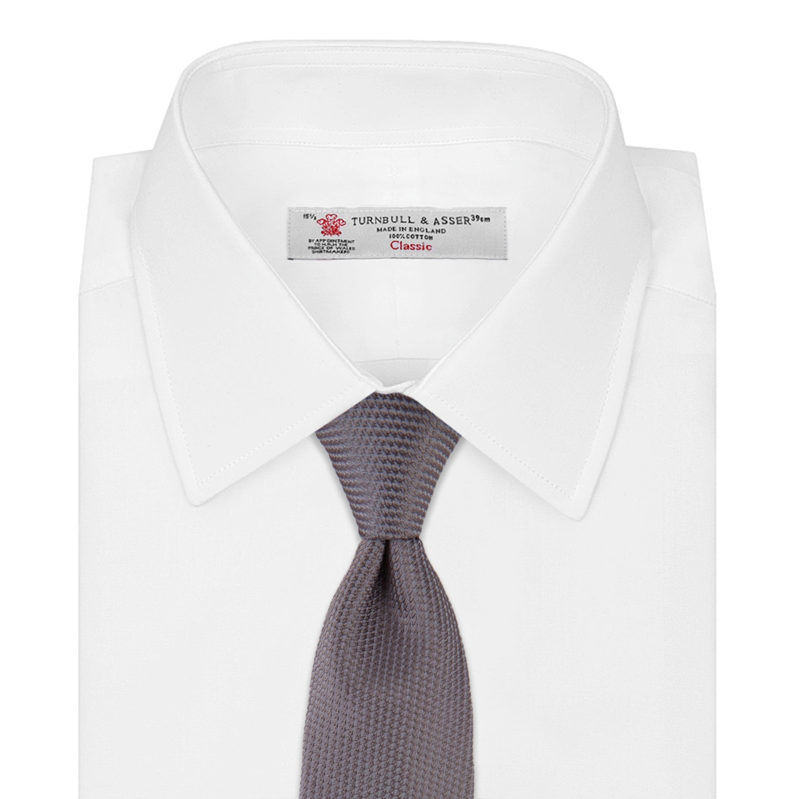 View 2 of product Dark Grey Plain Woven Lace Silk Tie