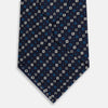 View 3 of product Blue and White Geometric Silk Tie