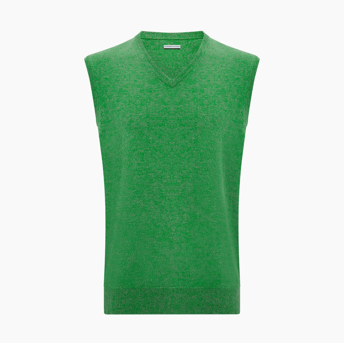 Fern Green V-neck Sleeveless Vest Image 3