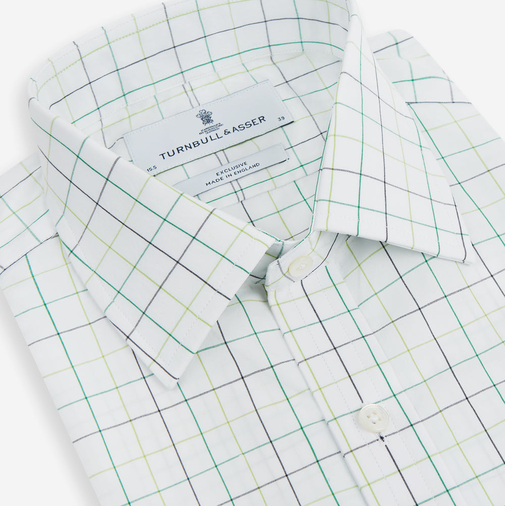 Dark Green Grid Check Mayfair Shirt