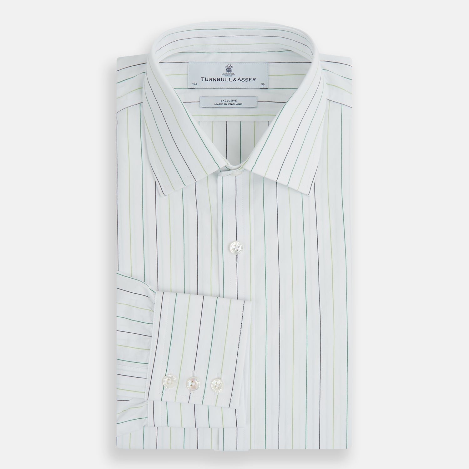 View 5 of product Green Wide Pinstripe Mayfair Shirt