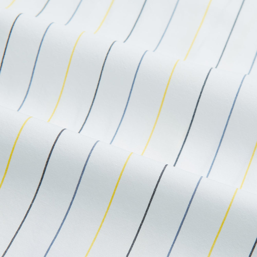 Navy and Yellow Wide Pinstripe Mayfair Shirt