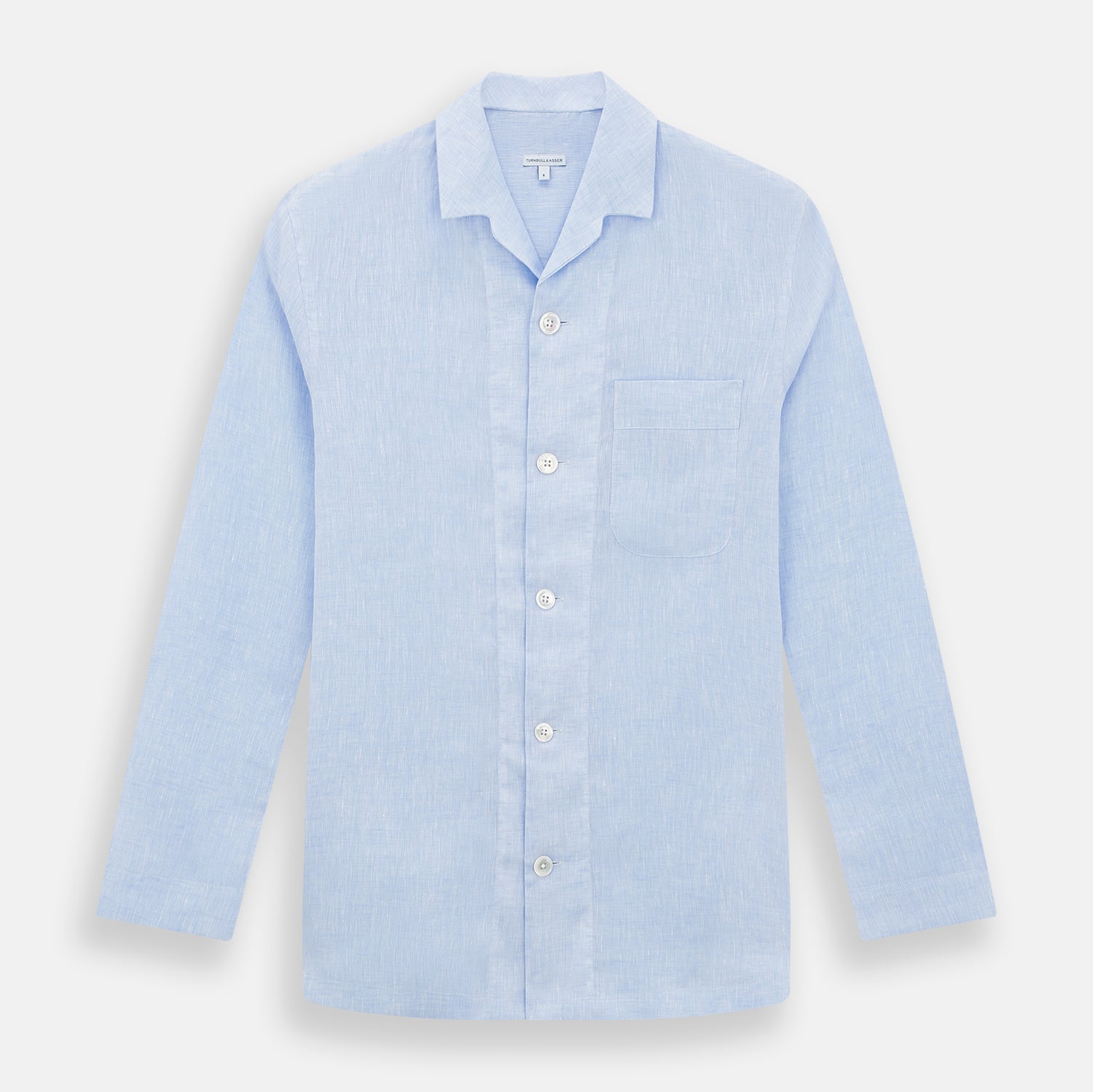 View 1 of product Pale Blue Linen Pyjama Shirt