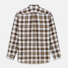 View 5 of product Brown Multi Check Linen Weekend Fit Hayne Shirt
