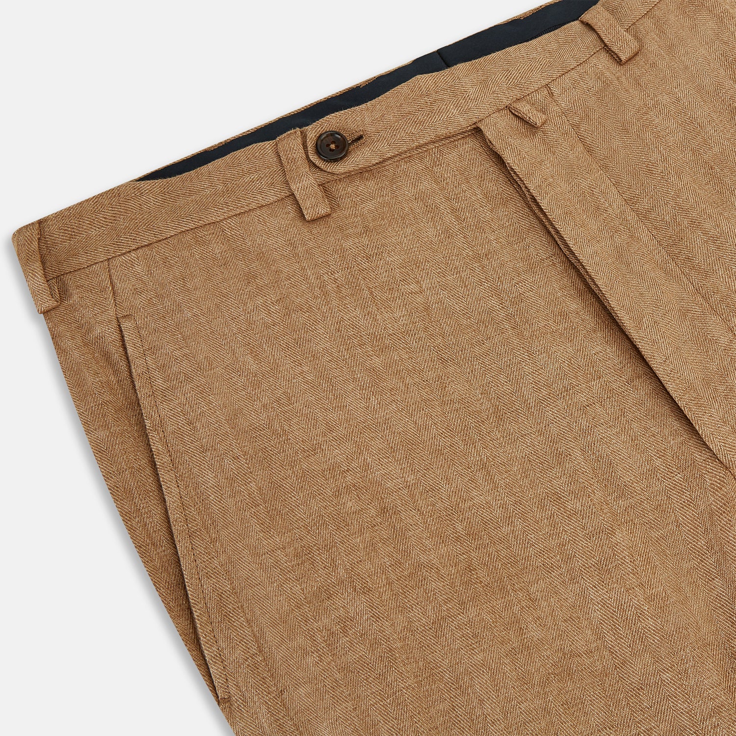 View 2 of product Camel Striped Linen Edmund trousers