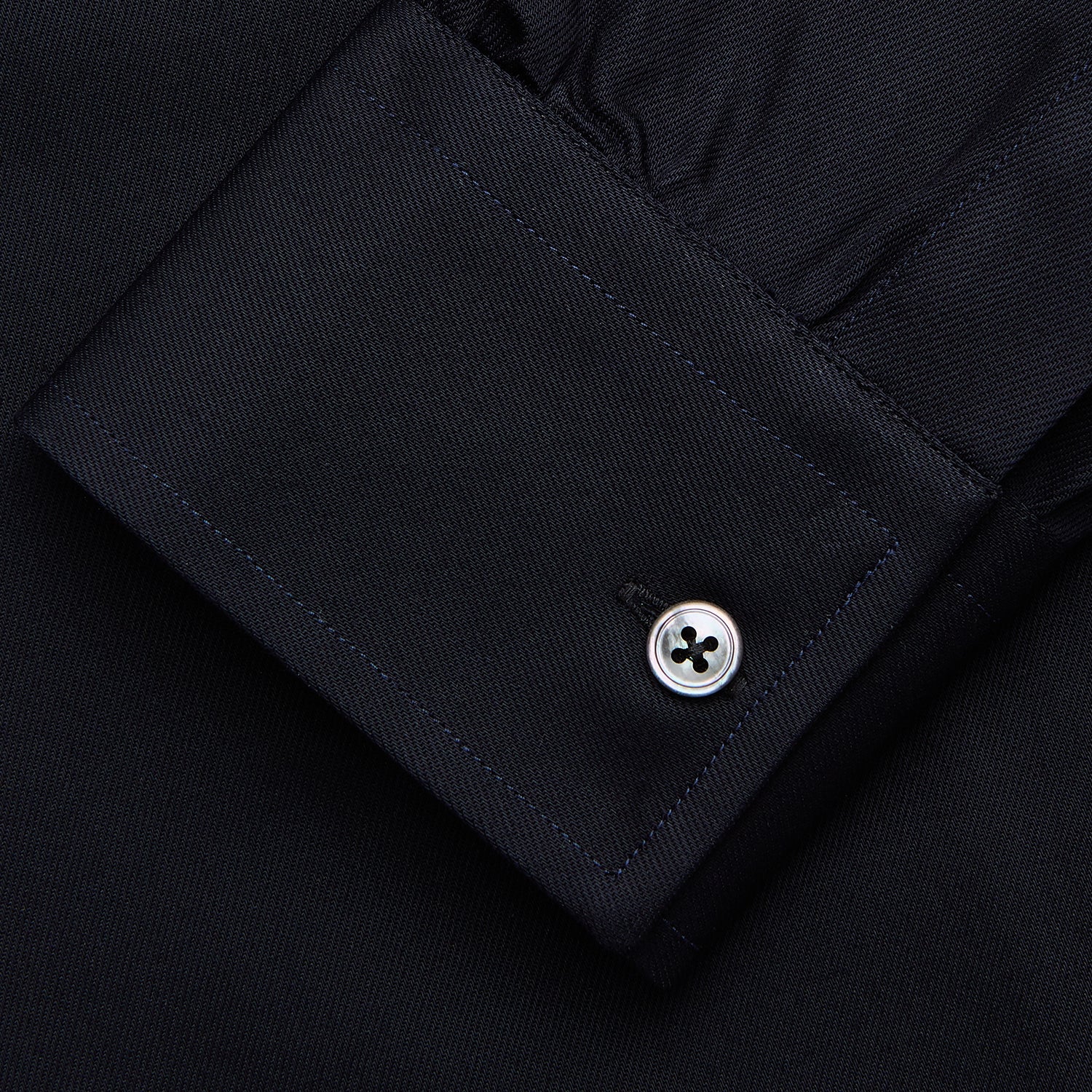 View 4 of product Navy Weekend Fit Hayne Shirt With Dorset Collar And 1-Button Cuffs