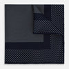 View 1 of product Navy and White Dot Silk Pocket Square