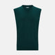 Moss Green Cashmere V-Neck Vest