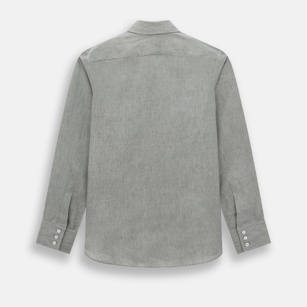 Flint Grey Linen Westminster Shirt