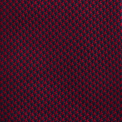 HOUNDSTOOTH NAVY BURGUNDY TIE Image 2