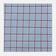 Blue and Burgundy Windowpane Check Hand-Rolled Handkerchief