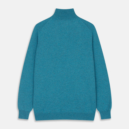Teal Lennox Half-Zip Jumper Image 2