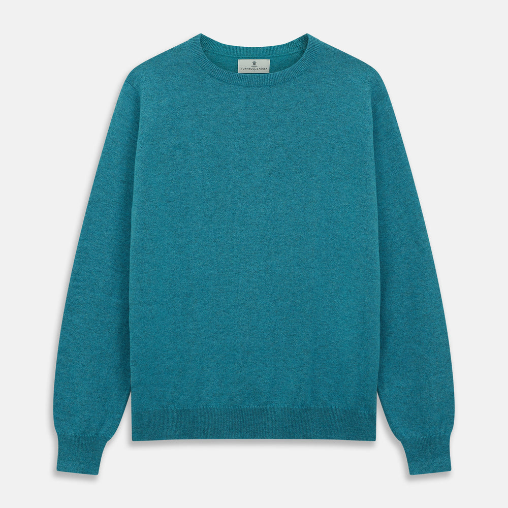 Teal Glenn Crew Neck Jumper