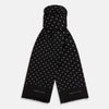 View 1 of product Black and White Spotted Silk Scarf
