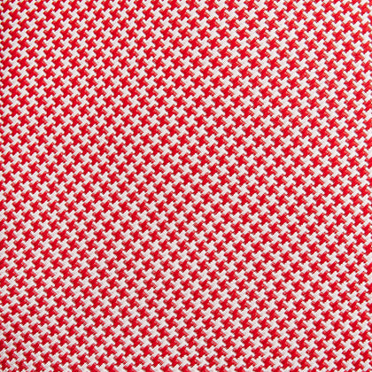 Red and White patterned silk tie Image 2