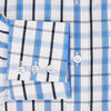View 4 of product Blue and Navy Combination Check Mayfair Shirt