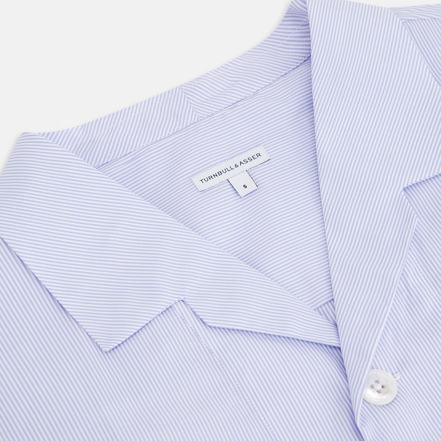 View 2 of product Pale Blue Hairline Stripe Pyjama Shirt