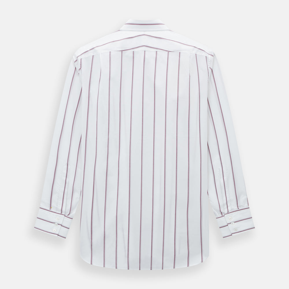 Wine Track Stripe Mayfair Shirt