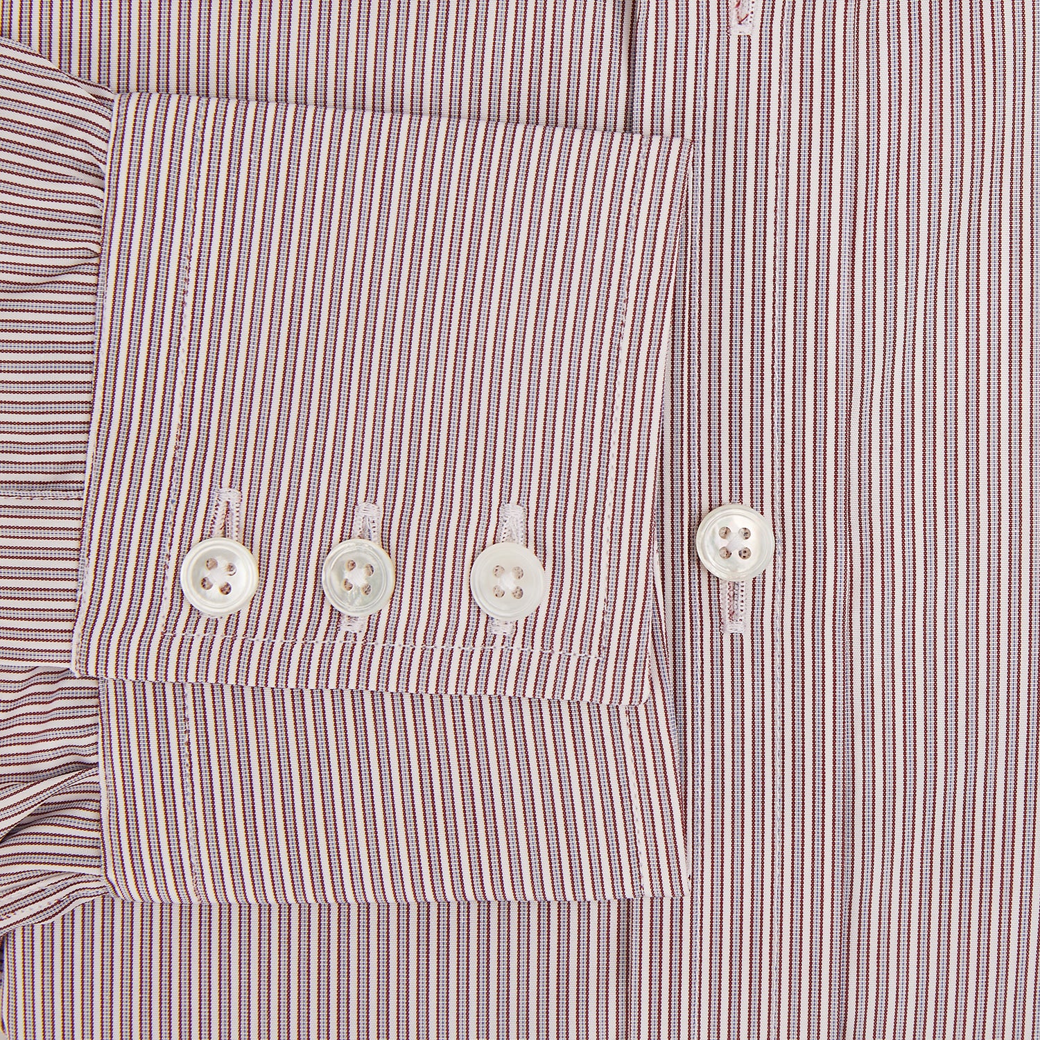 View 4 of product Red and Pink Ticking Stripe Mayfair Shirt