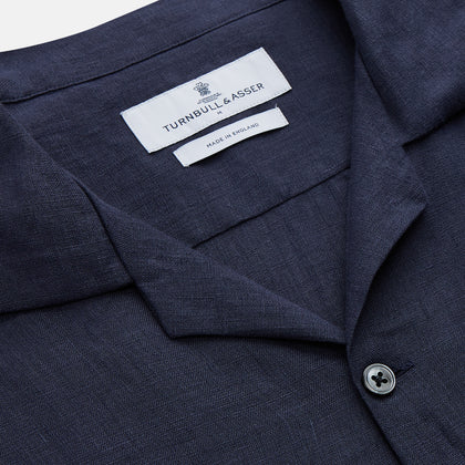 Navy Hemp Holiday Fit Winnington Shirt Image 1
