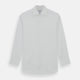 Tailored Fit Plain White Cotton Shirt with Kent Collar and Double Cuffs