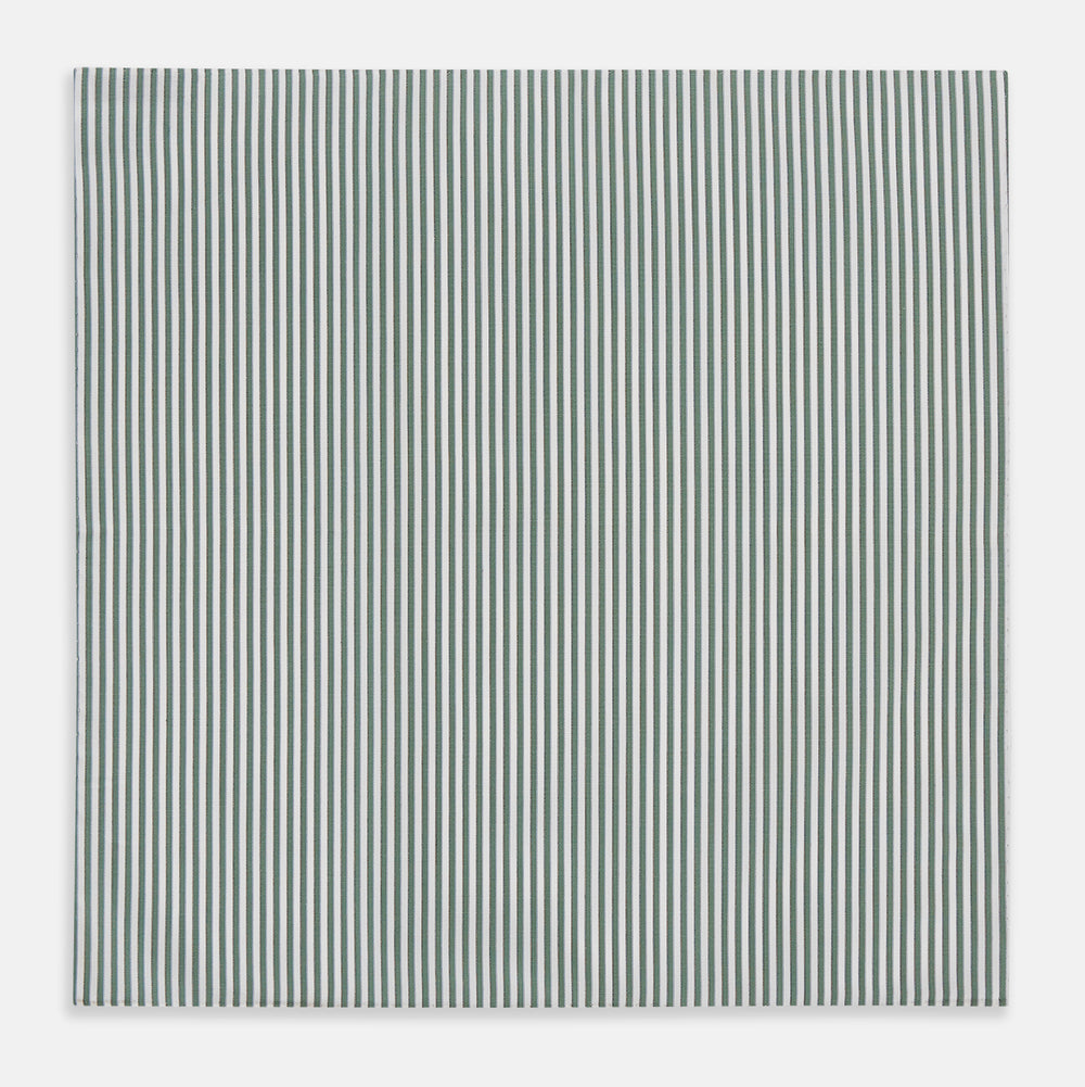 Melon Green Halo Stripe Hand-Rolled Handkerchief