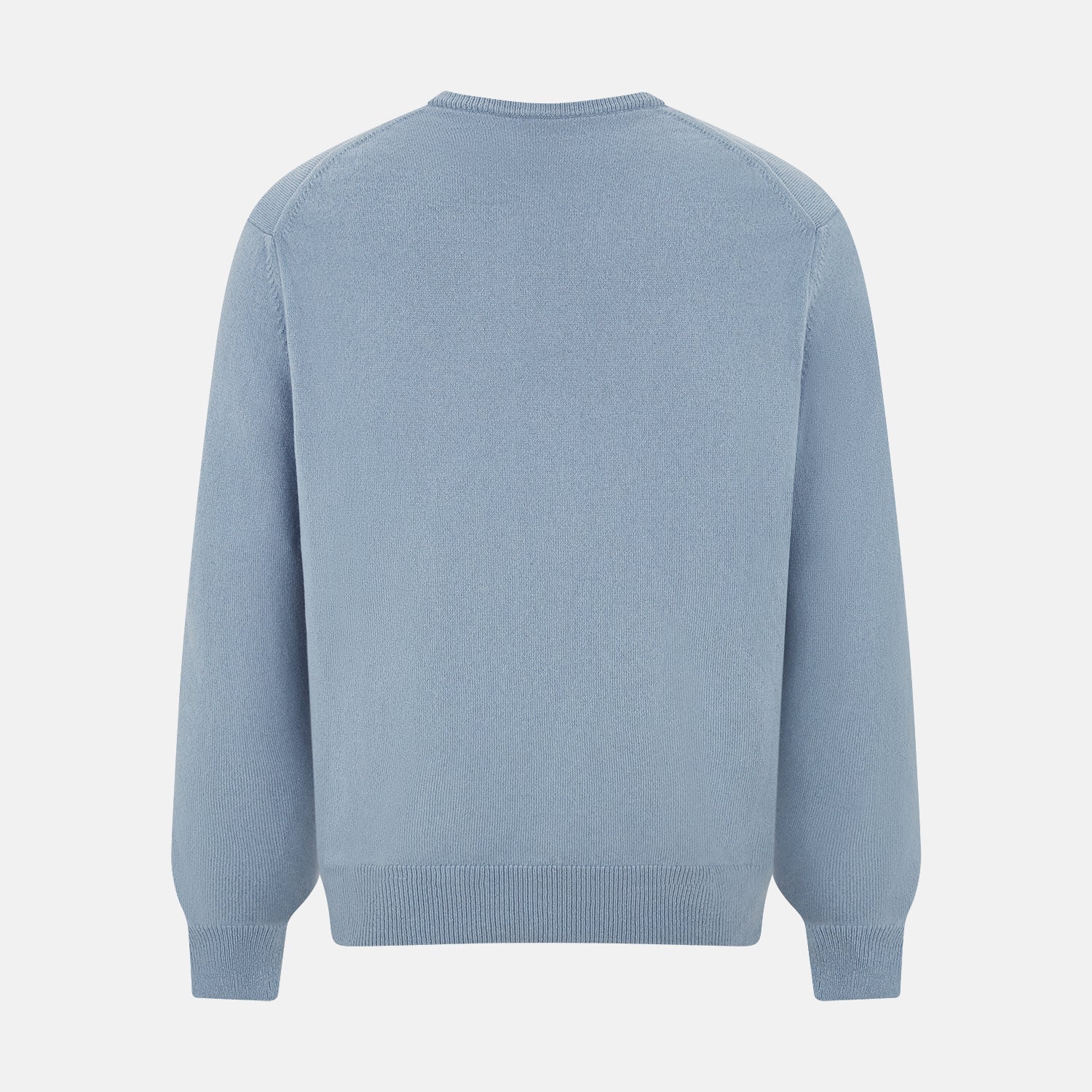 Frost Blue Cashmere V-Neck Jumper