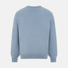 View 3 of product Frost Blue Cashmere V-Neck Jumper