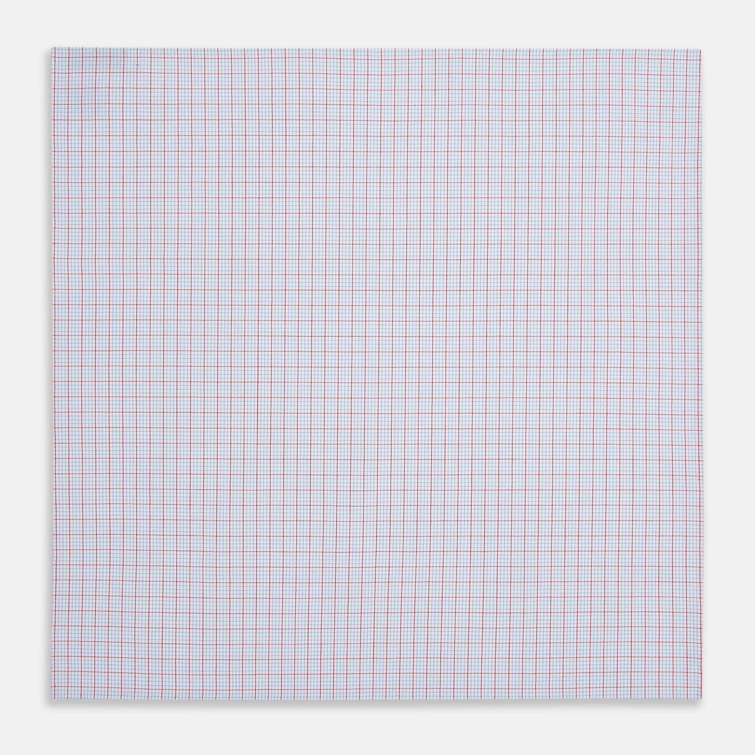 View 3 of product Hand Rolled Red Multi Graph Check  Handkerchief