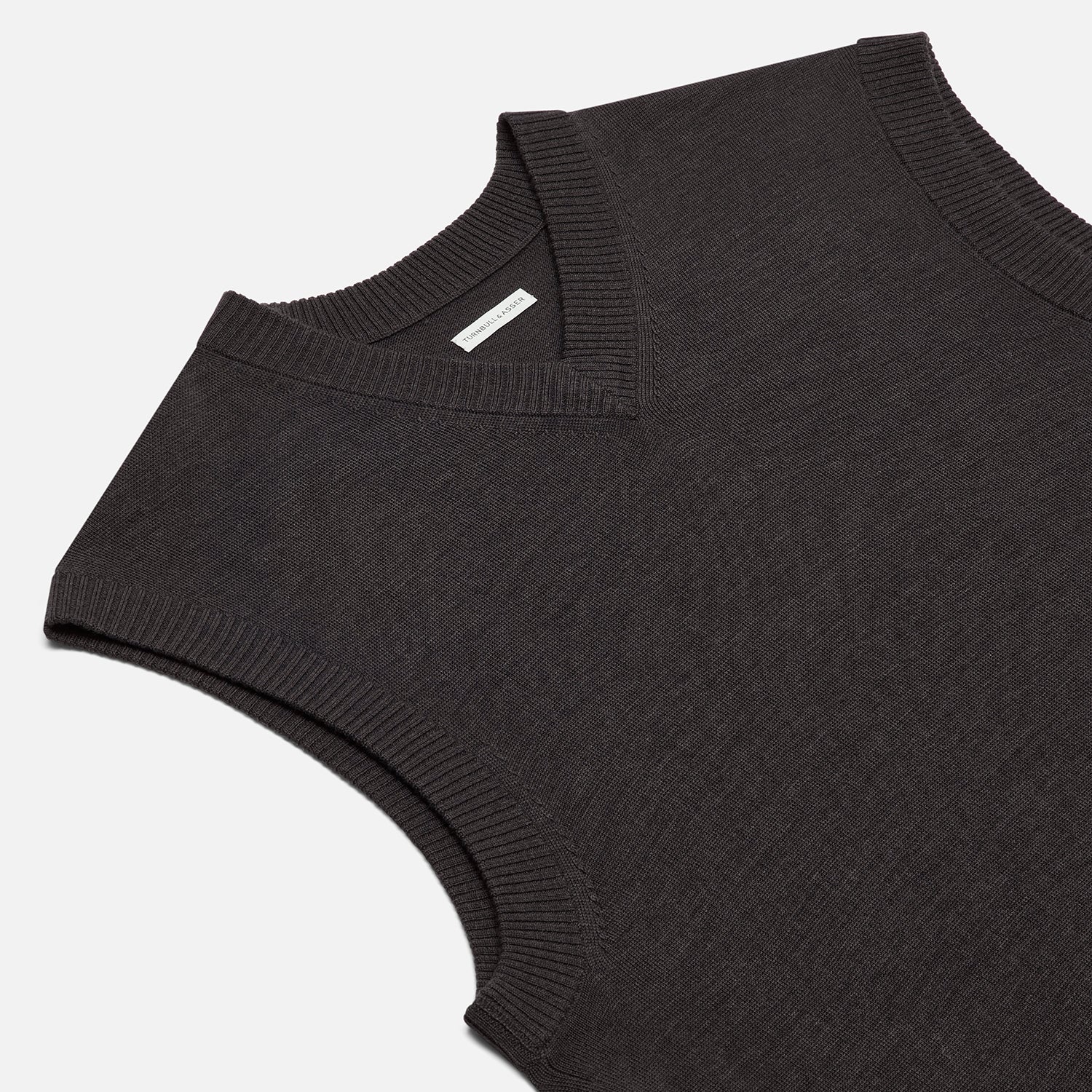 View 2 of product Brown Fine Merino V-Neck Vest