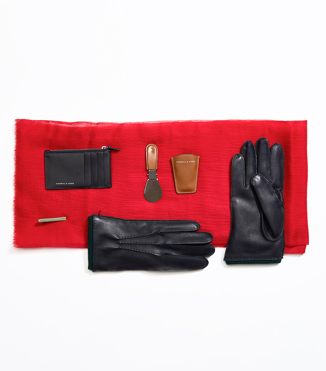 小物 TURNBULL & ASSER Blue and White Fine Bengal Stripe Sea Island Quality Cotton Shirt