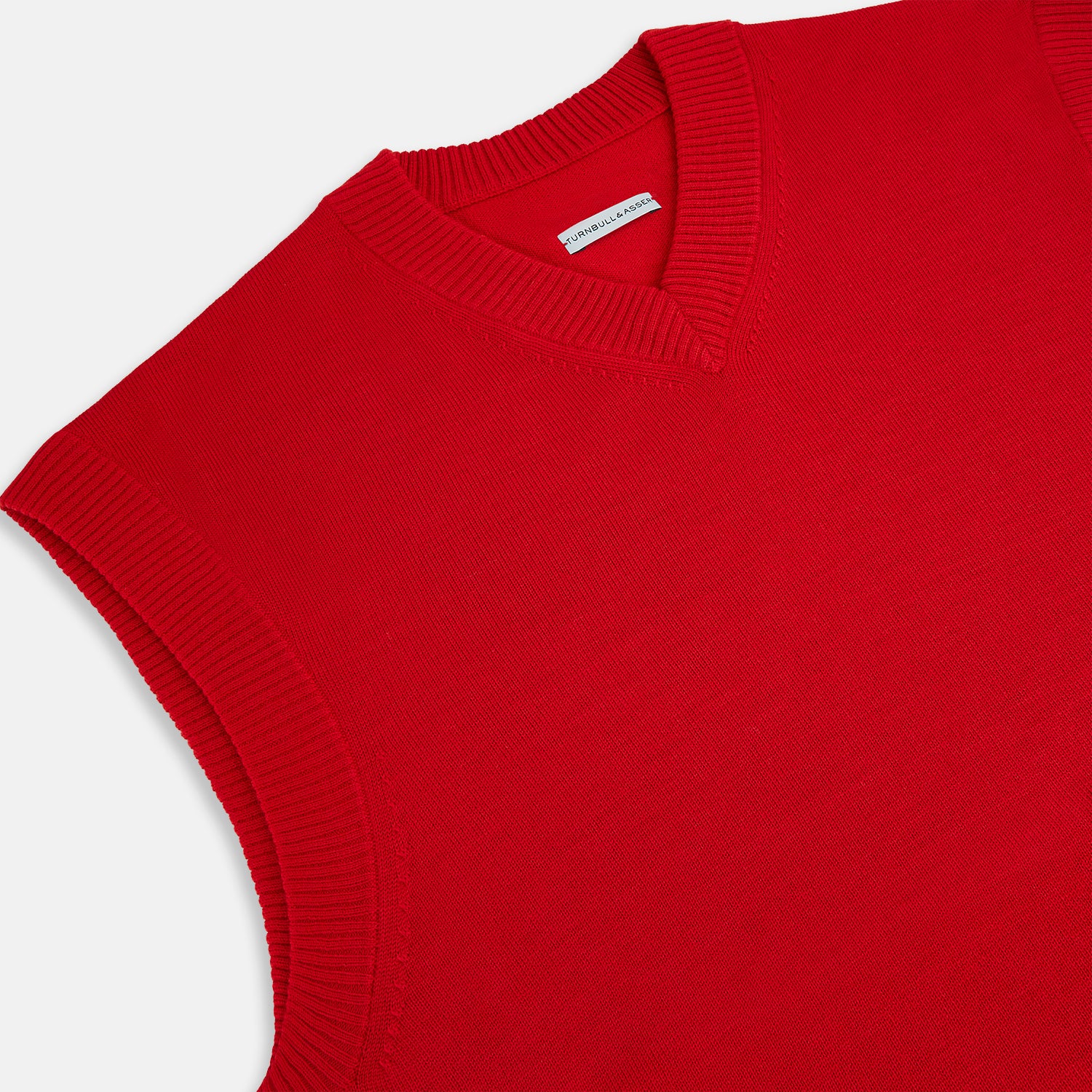 View 2 of product Red Fine Merino V-Neck Vest