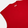 Red Fine Merino V-Neck Vest