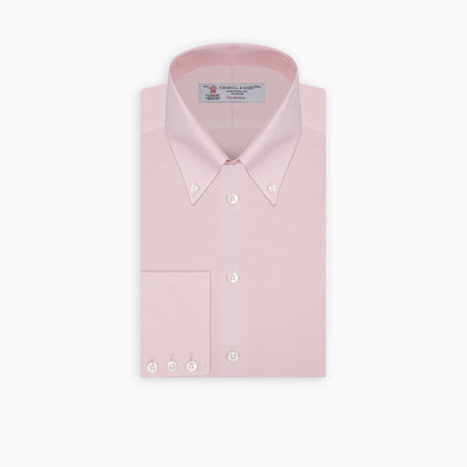 Pink Royal Oxford Cotton Shirt with Button-Down Collar and 3-Button Cuffs Image 6