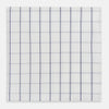 View 1 of product Dark Navy Double-Line Check Hand-Rolled Handkerchief