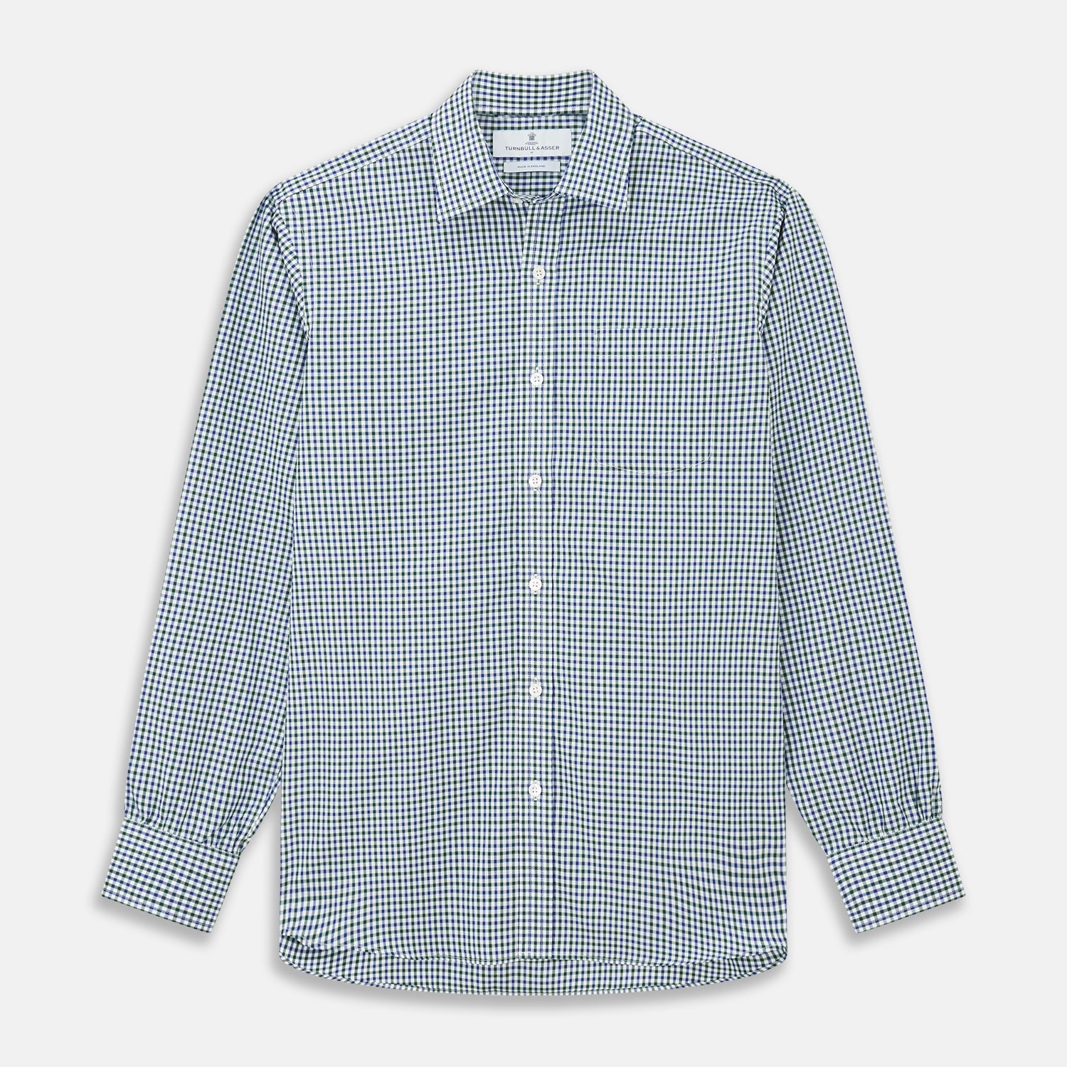 View 1 of product Green and Blue Cotton Multi Check Weekend Fit Finch Shirt