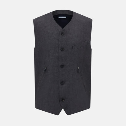 Ash Linen Twill Waistcoat