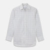 View 1 of product Blue Multi Check Regular Fit Cotton-Cashmere Shirt with T&A Collar and 3 Button Cuffs