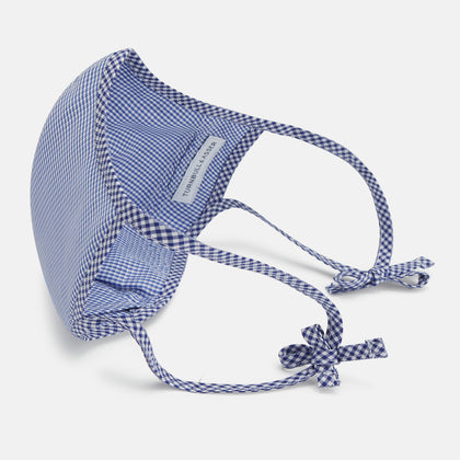 White & Navy Multi Check Commuter Mask With 3 Viroformula™ Filters Image 3
