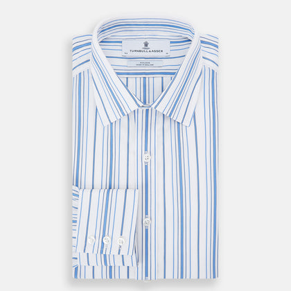 Blue Multi Stripe Mayfair Shirt Image 4