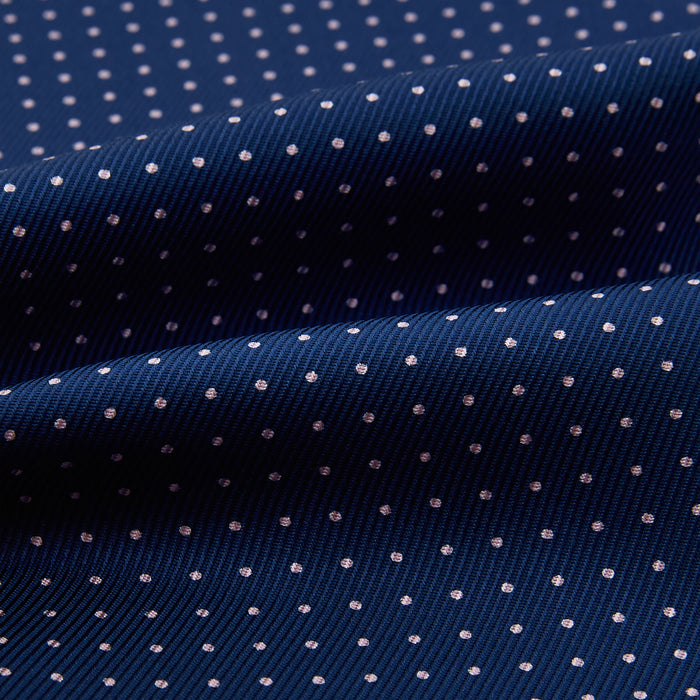 Pink Dot and Royal Blue Silk Cravat Image 3