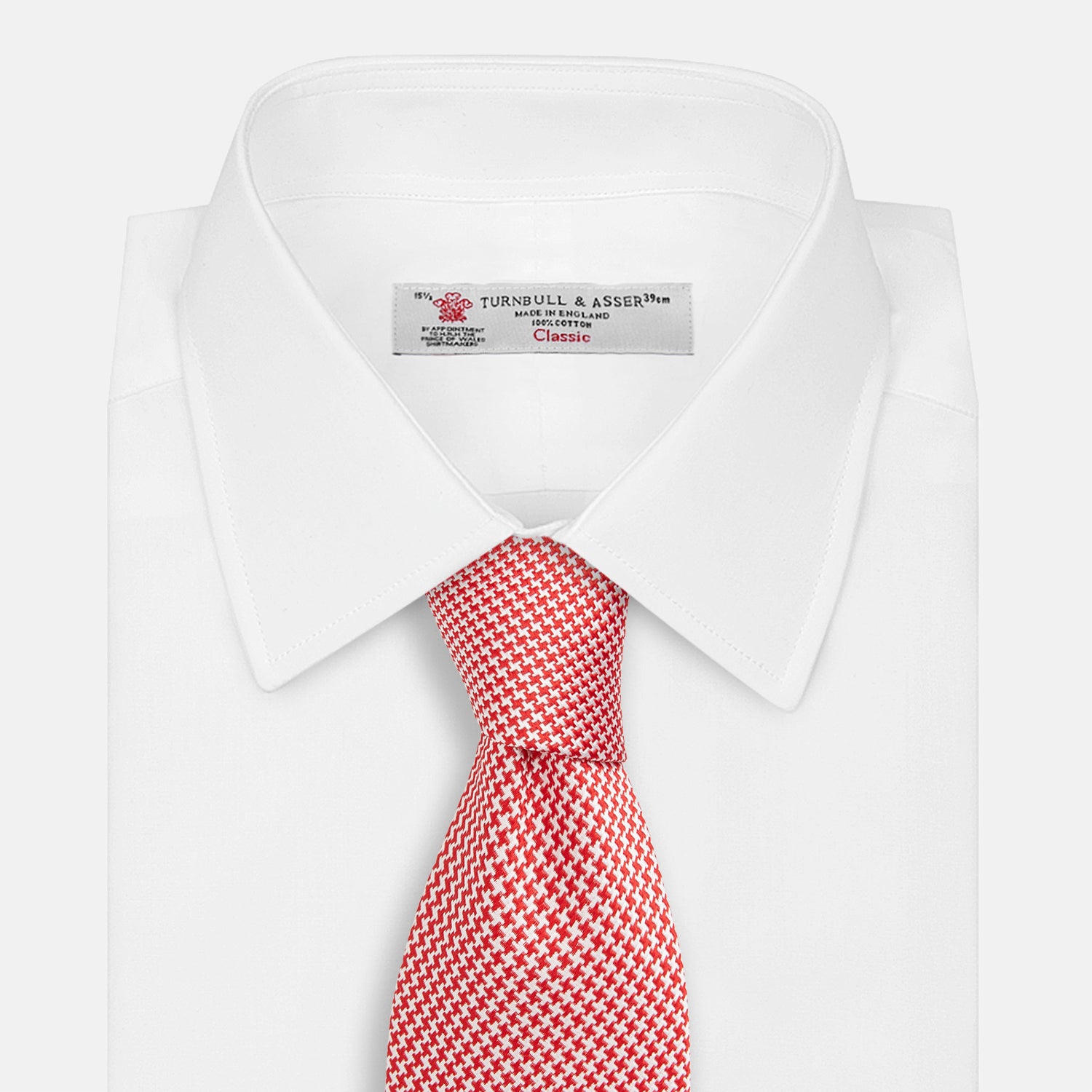 View 2 of product Red and White patterned silk tie
