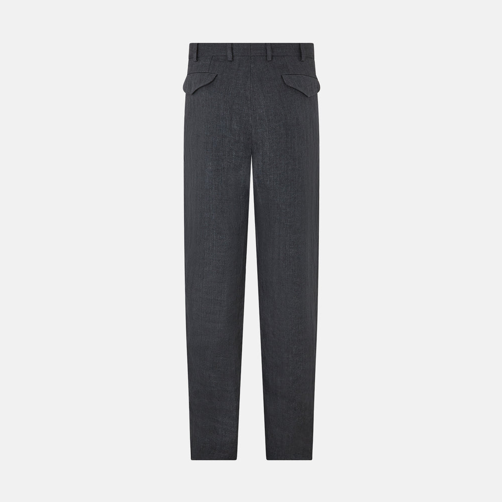 Ash Linen Herringbone Edmund Trousers