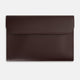 Burgundy Leather Snap-Fasten Pouch